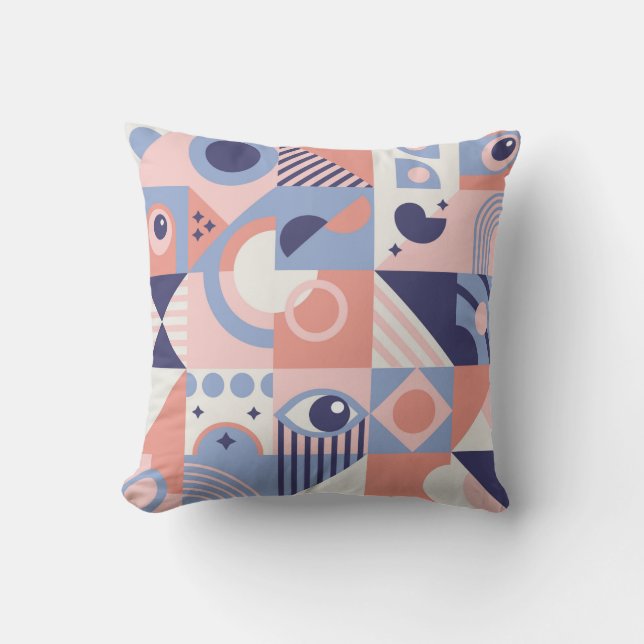 Almofada Square Geometric Shapes Background. Aesthetics in  (Frente)