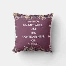 Almofada Square pillow with a simple purple religious quote