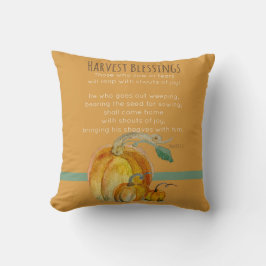 Almofada Square Throw Pillow: Harvest Blessings