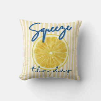 Almofada Squeeze the Day Lemon Motivational Quote