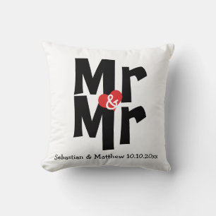 Almofada Sr. e Sr. Dois Grupos Personalizados Casamento
