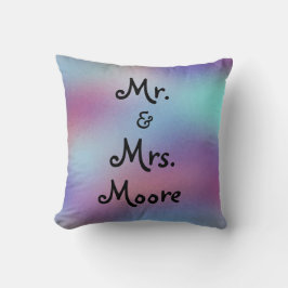 Almofada Sr. e Sra. Bonito Personalized Casamento