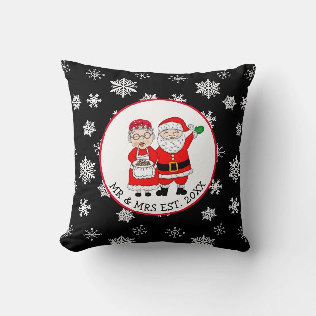 Almofada Sr e Sra Papai Noel Personalizado   (Frente)
