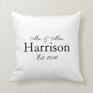 Almofada Sr. e Sra. Personalized Casamento Descansar