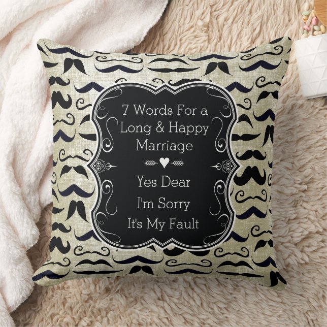 Almofada Sr. Mustache - Padrão do Hipster (Cobertor)