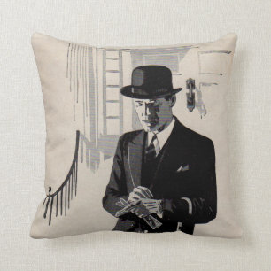 Almofada Sr. Natty do 1920 o homem vestido sharp