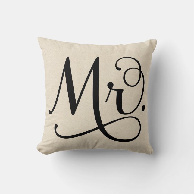 Almofada Sr. roteiro preto de | (Frente)