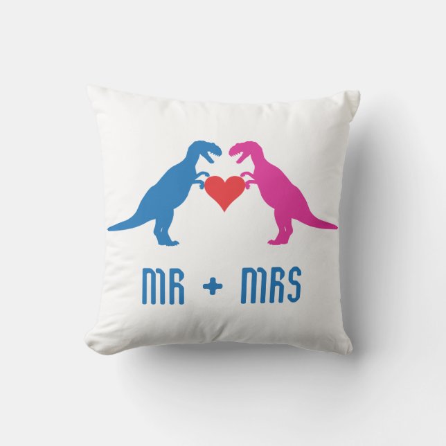 Almofada Sr+Sra - Dinossauros de Amor (Frente)