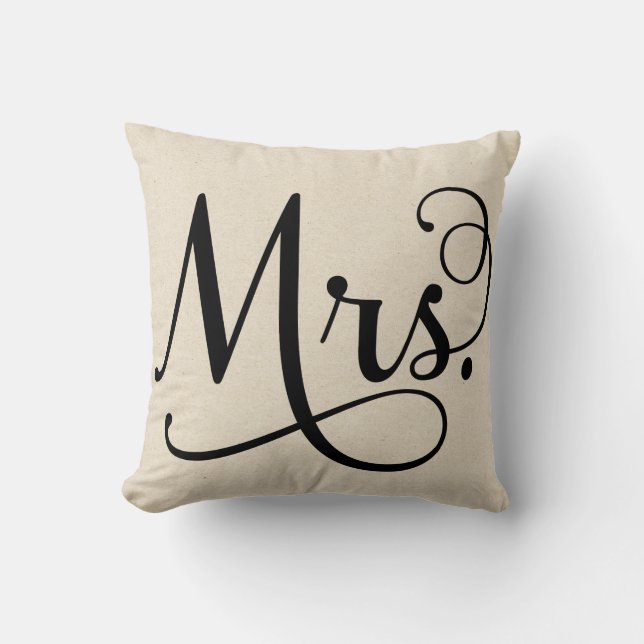 Almofada Sra. roteiro preto de | (Frente)