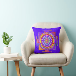 Almofada Sri Yantra - Design do Símbolo do Hinduísmo 1