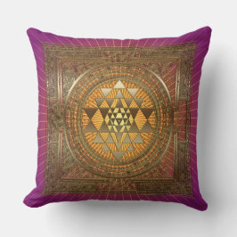Almofada Sri Yantra Roxo Sol - Travesseiro