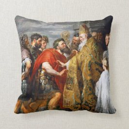 Almofada St Ambrose e imperador Theodosius Paul Rubens
