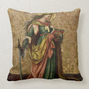 Almofada St. Catherine de Alexandria (óleo no painel) 2