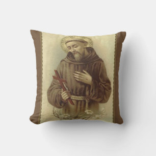 Almofada St Francis do santo padroeiro de Assisi dos