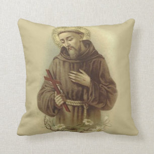 Almofada St Francis do santo padroeiro de Assisi dos