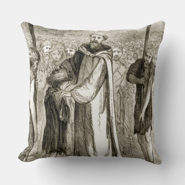 Almofada St. O Columba abençoa um menino selvagem, 'do Th (Frente)