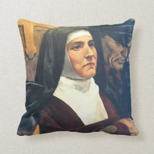 Almofada St Teresa Benedicta da cruz & do St John do deus