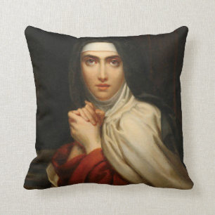 Almofada St Teresa da freira carmelita de Avila