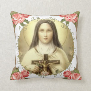Almofada St. Therese da criança Jesus pouca flor