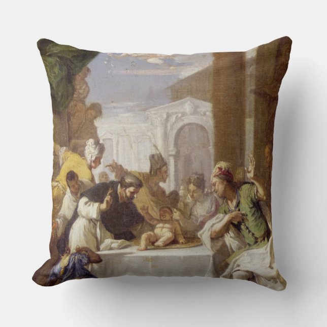 Almofada St. Vincent Ferrer que executa um milagre (Frente)