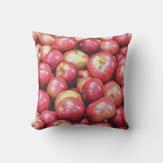 Almofada "Stack of Red Apple Fruta" Foto bonita. Compre ago (Frente)