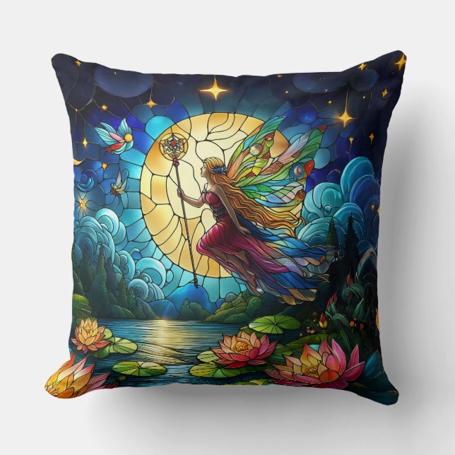 Almofada Stained Glass Moonlight Flight Fairy  (Frente)