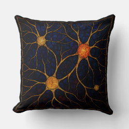 Almofada "Stained Glass Neural Network Throw Pillow"