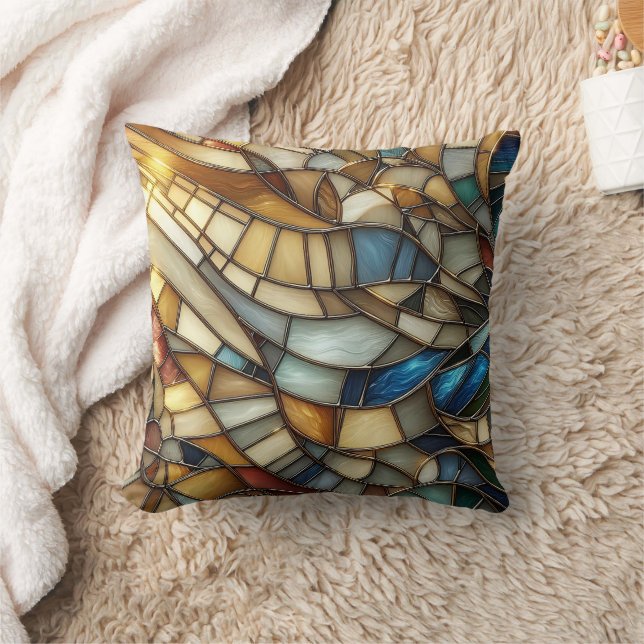 Almofada Stained Glass Waves (Cobertor)