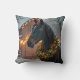 Almofada Stallion com coroa de Natal