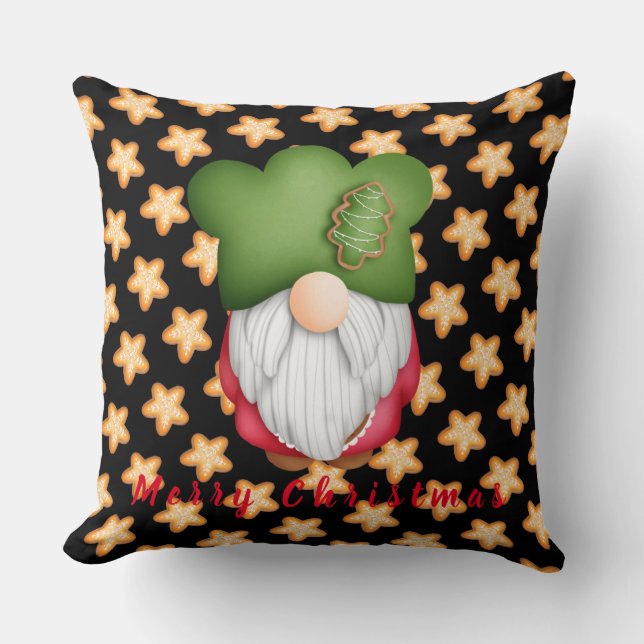Almofada Star Gnome Personalizar Texto e Cor 20"X20" (Frente)