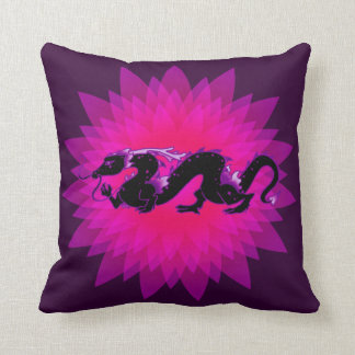Almofada Starburst preto e roxo do dragão do dragão