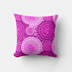 Almofada Starbursts e pinwheels, roxo amethyst
