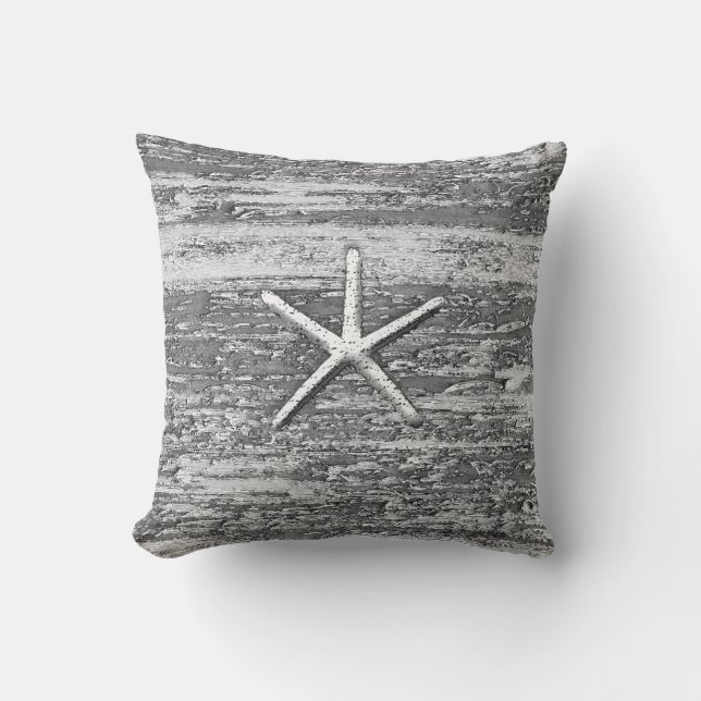 Almofada Starfish Driftwood Watercolor (Frente)