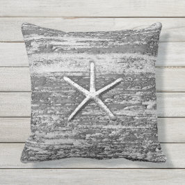 Almofada Starfish Driftwood Watercolor