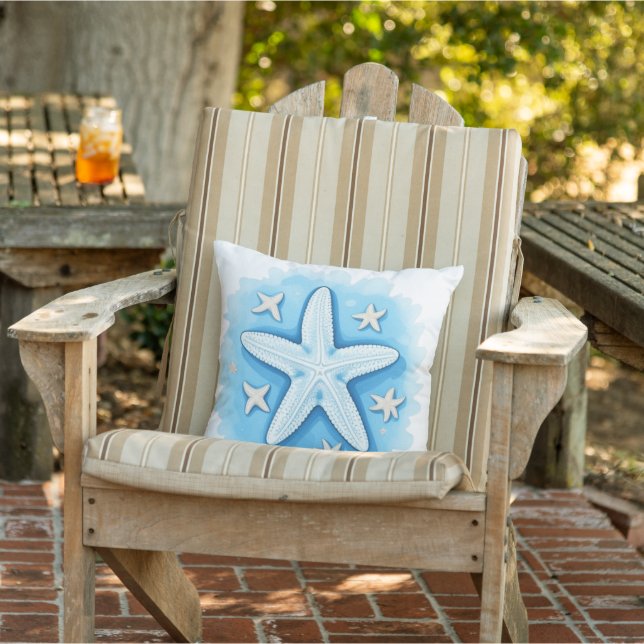 Almofada Starfish em azul (Cadeira)
