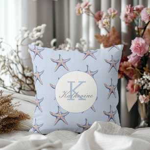 Almofada Starfish Pattern Beach Marine Custom Name