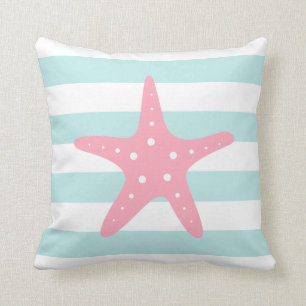 Almofada Starfish Rosa em Stripes Minúsculas