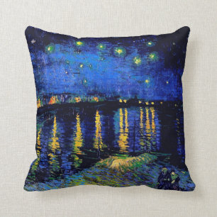 Almofada Starry Night Over the Rhone Van Gogh Fine Art