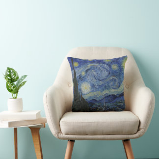 Almofada Starry Night & Van Gogh /famosa arte de vintage