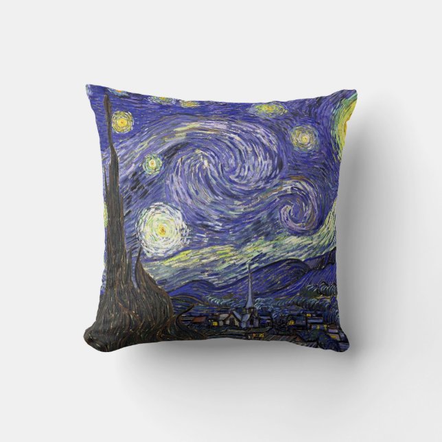 Almofada Starry Night, Vincent Van Gogh. (Frente)