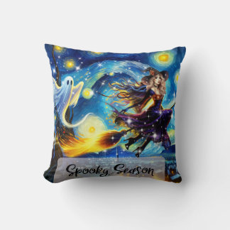 Almofada Starry Night Witchy Halloween Design