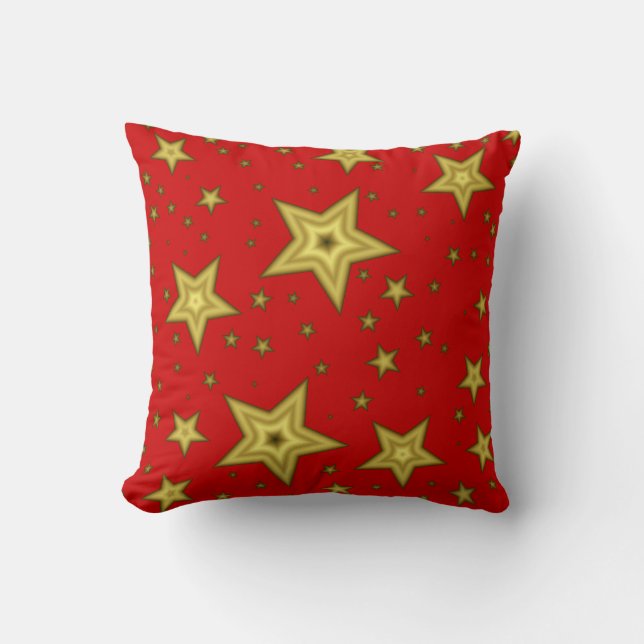 Almofada Stars on Red background Pillow (Frente)