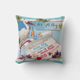 Almofada Stats de Bebê, Bebê e Camarões Florais