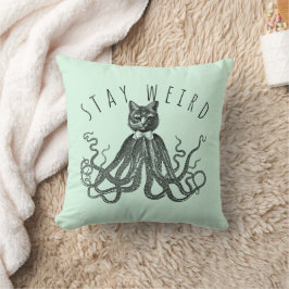 Almofada Stay Weird Catopus Cat and Octopus Mashup