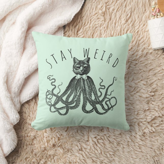Almofada Stay Weird Catopus Cat and Octopus Mashup (Cobertor)
