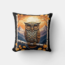 Almofada Steam Punk Owl e Full Moon Mount Baker , WA