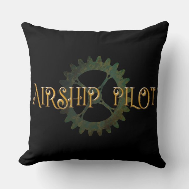 Almofada Steampunk Airship Pilot  (Frente)