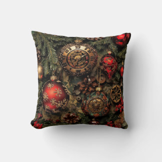 Almofada Steampunk Christmas Throw Pillow