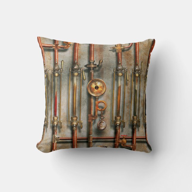 Almofada Steampunk - O coletor de lubrificação (Frente)