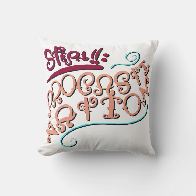 Almofada Step 1: Procastination (Frente)